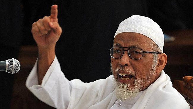 Controversial Indonesian firebrand cleric Abu Bakar Bashir. Photo: AFP