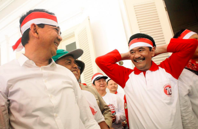 Basuki “Ahok” Tjahaja Purnama (L) with Djarot Saiful Hidayat. Photo: Instagram