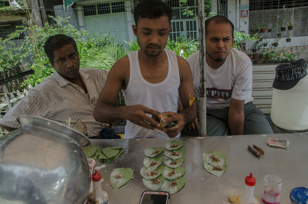 Betel nut stand in Yangon