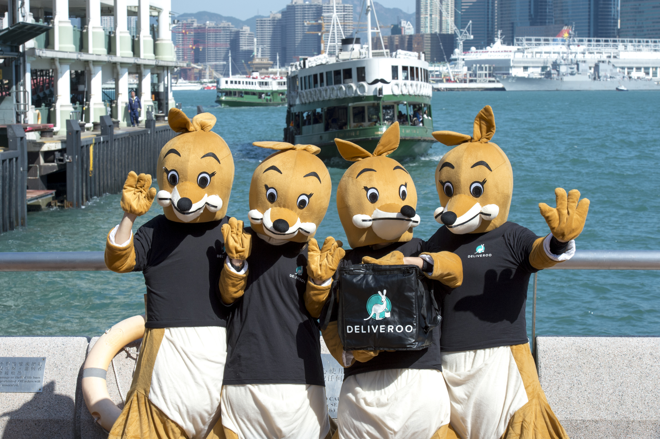Deliveroo kangaroos in Hong Kong