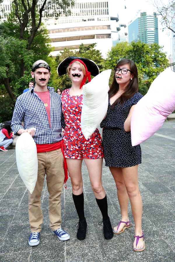 Mustaches and pillows