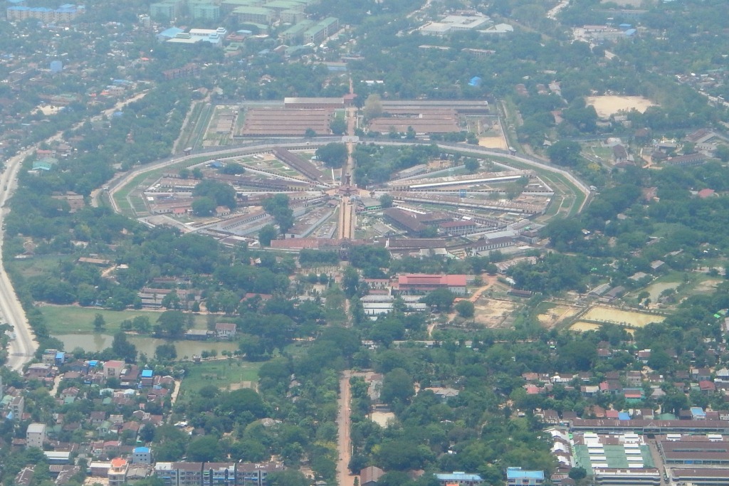 Bird’s eye view of Insein Prison 