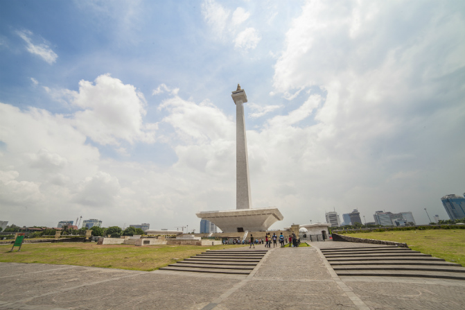 Indonesia’s National Monument (Monas) in Jakarta. Photo: Coconuts Media