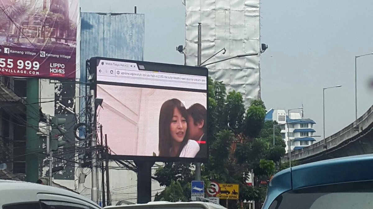 Somebody put Japanese porn up on a huge Videotron billboard at a major  Jakarta intersection | Coconuts