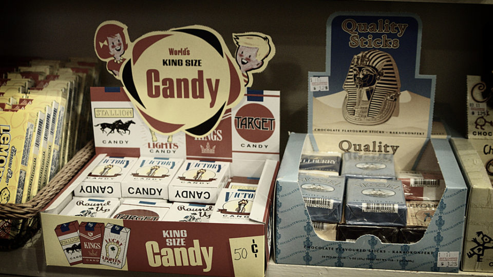 Cigarette-shaped candies. Photo: Flickr / Craig Pennington