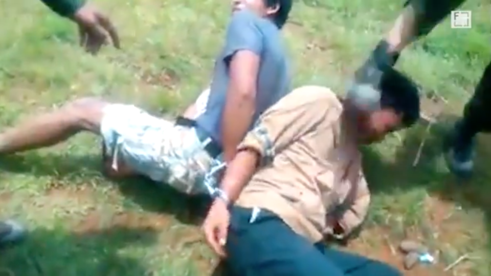 Screenshot from the beating video.