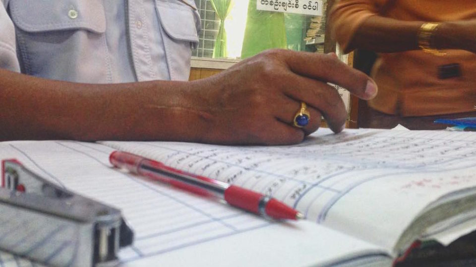 An administration office in Thingangyun Township, Yangon. Photo: Jacob Goldberg