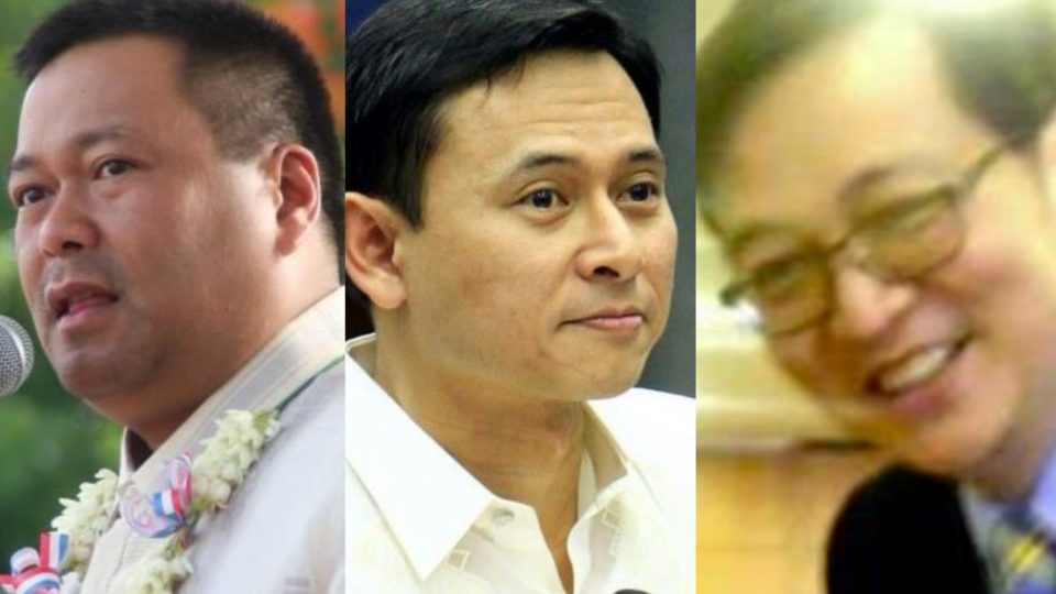 (L-R) Senators JV Ejercito, Sonny Angara, and ICTJ expert Atty. Ruben Carranza. PHOTOS: Facebook / Twitter