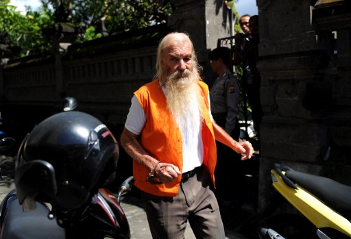 Robert Ellis of Australia arrives for his trial in Denpasar, Bali on June 30, 2016. Photo: Sonny Tumbelaka/AFP