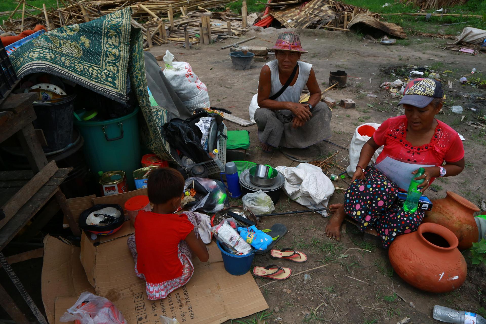 homeless family