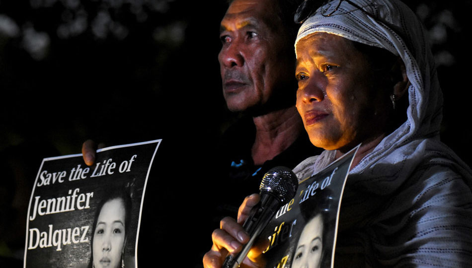 Overseas Filipino worker Jennifer Dalquez.
