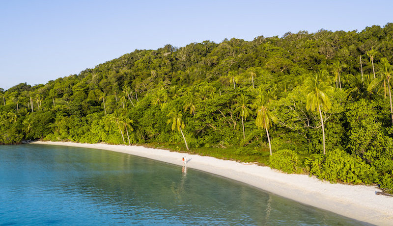 Picture just the two of you strolling down a quiet beach. Photo: Bawah Island