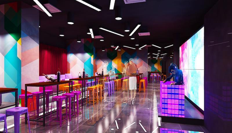 Artist rendering of the dance floor at Get Juiced