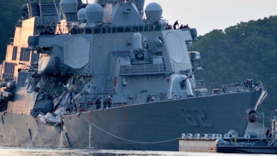 USS Fitzgerald. PHOTO: Twitter/US Navy