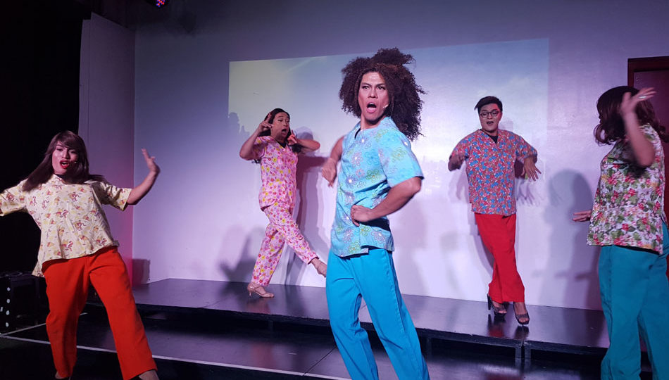 Original cast member Jerlad Napoles (center) is returning for the special run of “Care Divas.” Angelo G. Garcia
