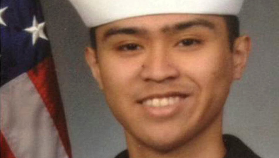 Fire Controlman 2nd Class Carlos Victor Ganzon Sibayan, 23, from Chula Vista, California, one of the dead sailors identified by the U.S. Navy from a collision between the U.S. Navy destroyer USS Fitzgerald and Philippine-flagged merchant vessel. Courtesy of U.S. Navy/Handout via Reuters
