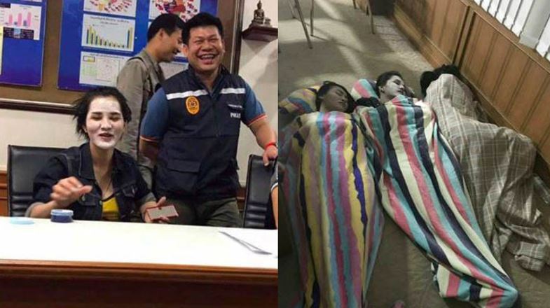 Photos of the trio of suspects eating, applying makeup, smoking, sleeping, and smiling had the public actually wondering why they didn’t seem stressed.