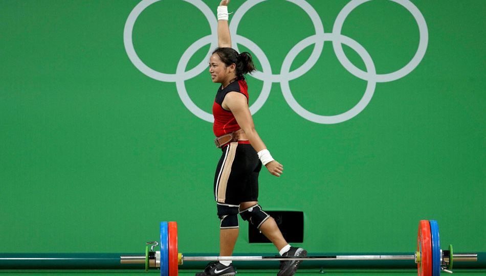 Hidilyn Diaz in Rio de Janeiro. PHOTO: Reuters