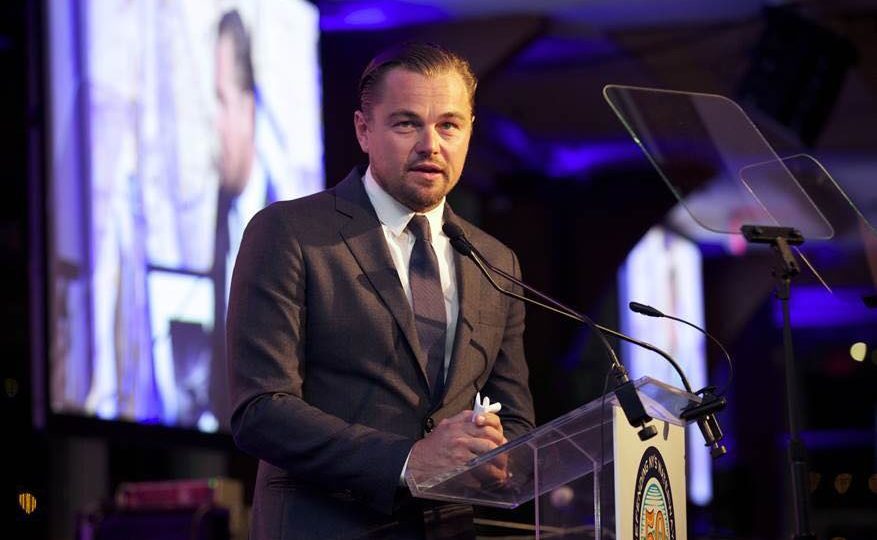 Actor and environmental advocate Leonardo DiCaprio speaking at the Riverkeeper’s event in 2016. PHOTO: Facebook/Leonardo DiCaprio