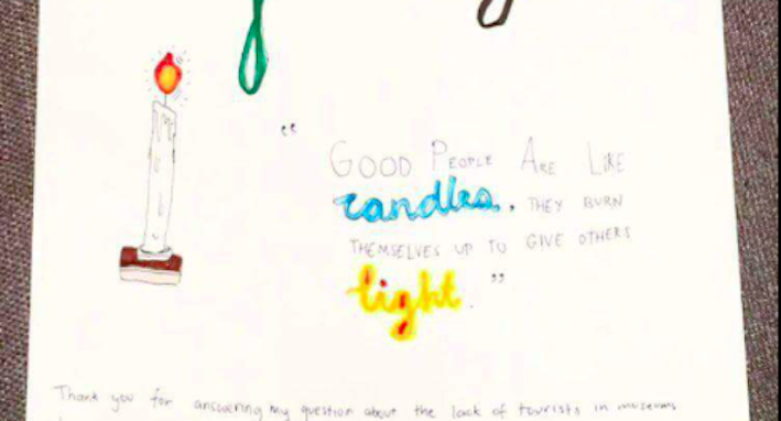 A 12-year-old’s letter to Ahok. Photo: Twitter