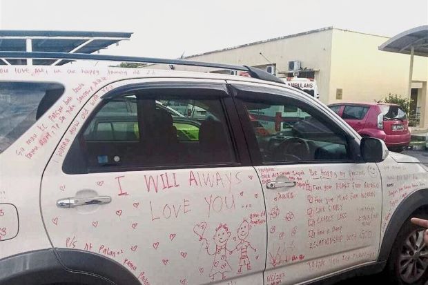 The vandalized car. Is it art, civil disobedience or revenge?
