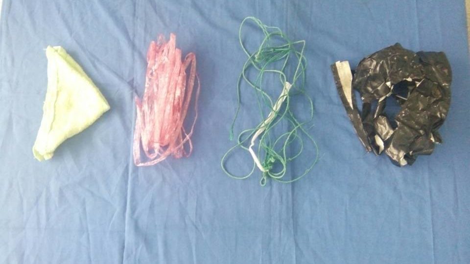 Robbers bound and gagged the woman with these items. Photo: Yangon Police
