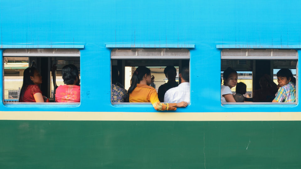 Passengers on the Yangon Circular Railway. Photo: Flickr / Eddy Milfort