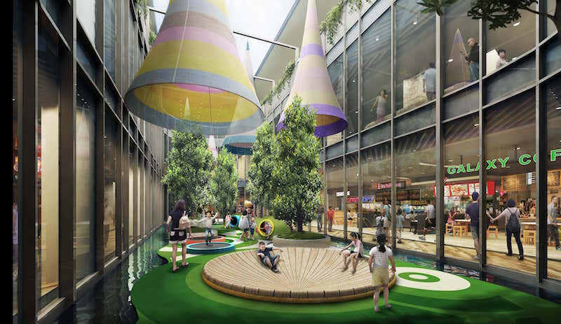 Artist’s impression of The Courtyard that connects the North and South Wings of Northpoint City.