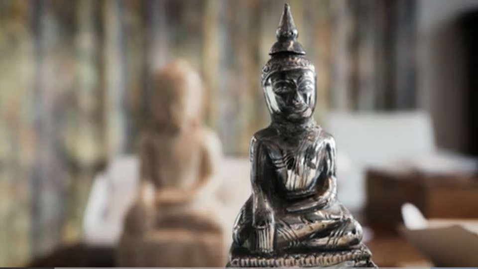 Buddha statues taken from the Shwemawdaw Pagoda in 1852. Screenshot from New Zealand Herald.