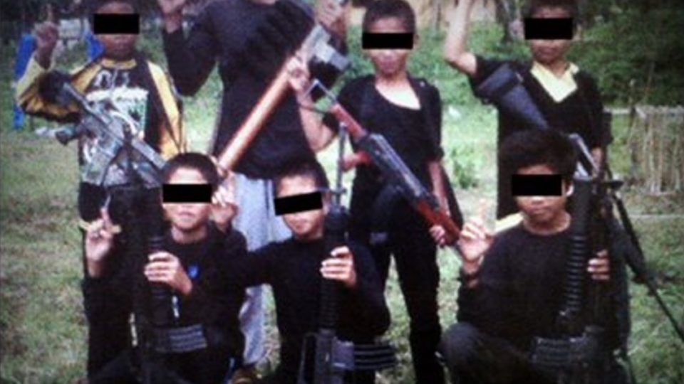 Maute terrorist group recruits and trains children as their new fleet of ‘warriors’. PHOTO: Screenshot from ABS-CBN footage