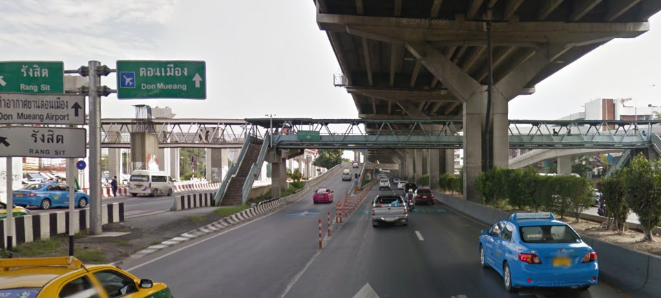 Screenshot: Street view of Vibhavadi Road leading to Don Mueang International Airport/ Google Map