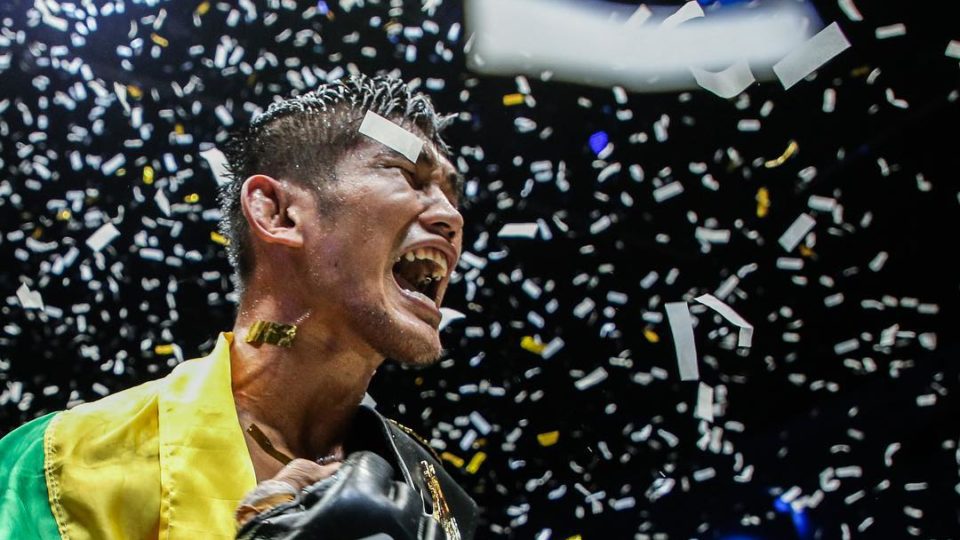 Aung La Nsang after his championship victory Friday night. Photo: ONE Championship