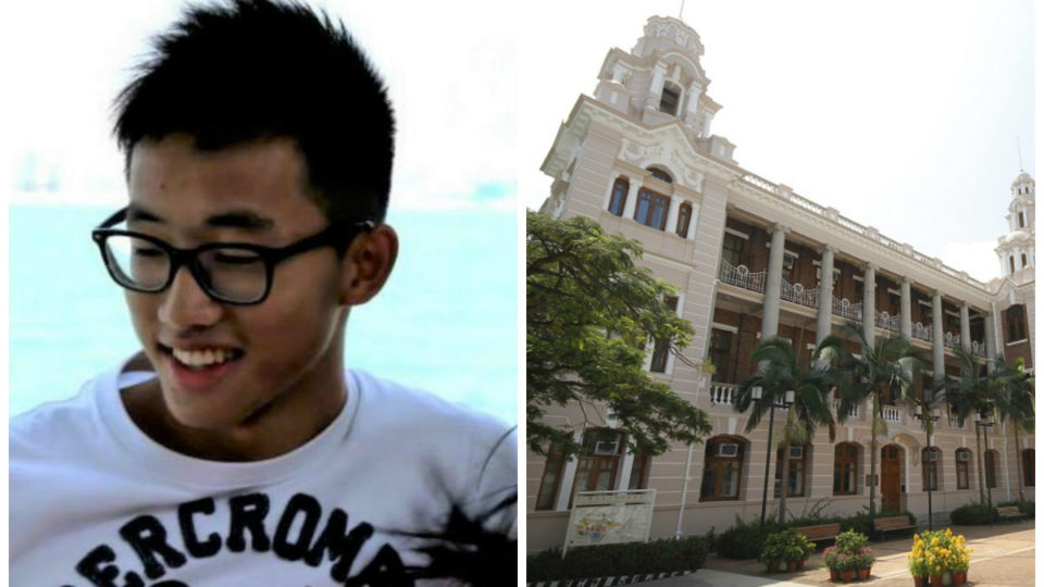 Defendant Cody Jims Ha, 21, (L), and HKU (R). Photos: Social media and Wikimedia Commons