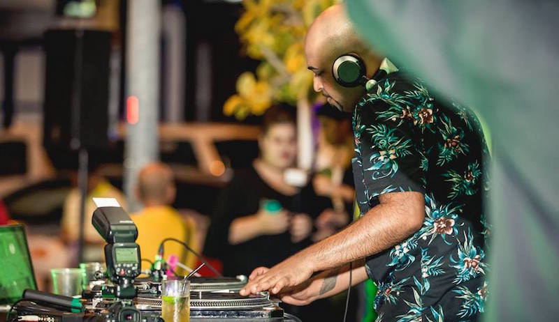 A DJ spinning at a block party by Lime House. Photo: Lime House/Facebook
