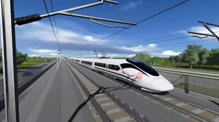 Illustration of the high-speed rail project. Photo: E. Chayuti/ YouTube