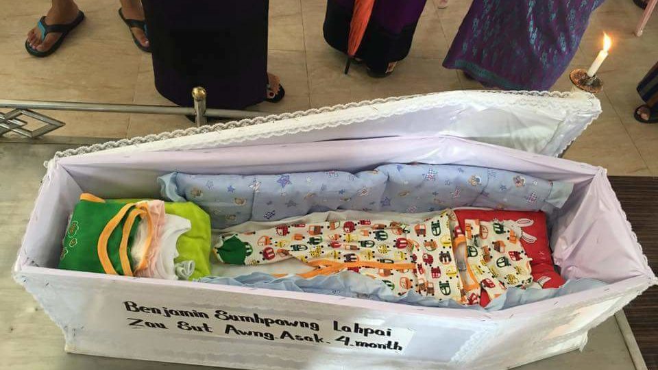 The family ultimately went ahead with the funeral. Photo: Facebook / Domemic Htoi