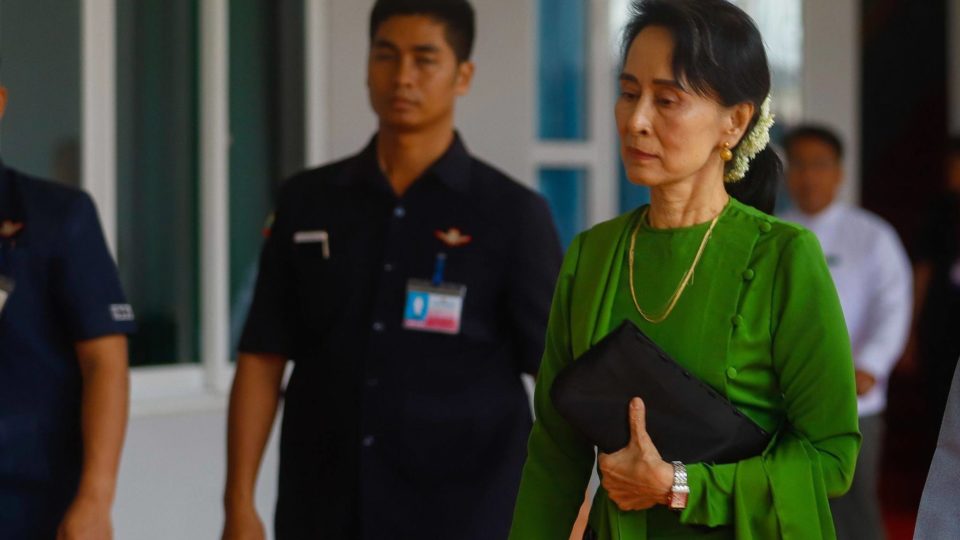 Aung San Suu Kyi prepares to meet with military officials in Naypyidaw on August 25. Photo: Information Committee