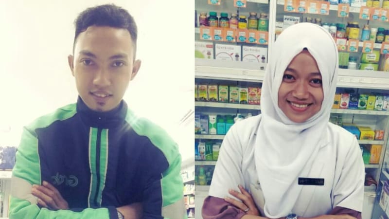 Hidayat and Erika. Photo: Erika Widyaningsih via Kumparan