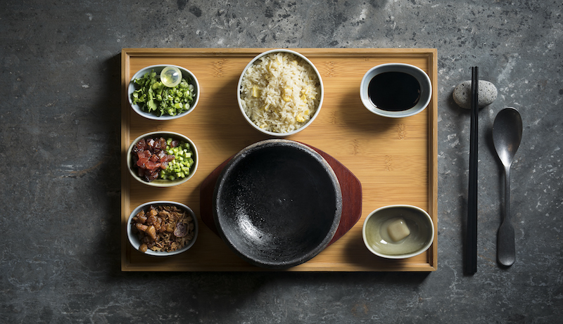 Hot stone pork lard truffle-flavored fried rice