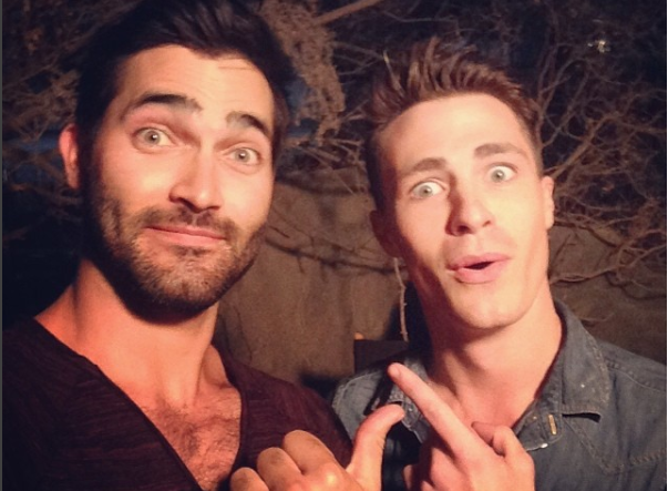 Tyler Hoechlin with co-star, Colton Haynes. Photo from @tylerl_hoechlin Instagram