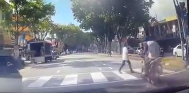 A still from the dashcam of a nearby car shows the horrors of the accident via YouTube