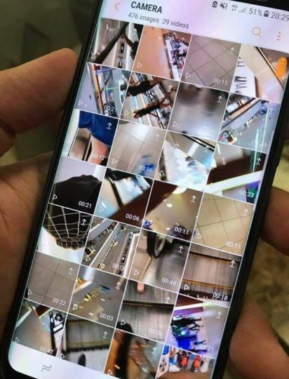 Picture of the library of videos taken by the *alleged* pervert 