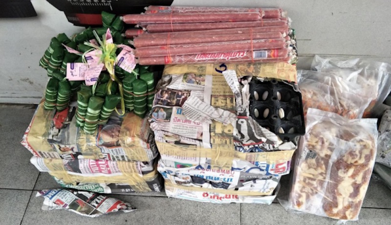 The illegal food products that were seized. Photo: AVA