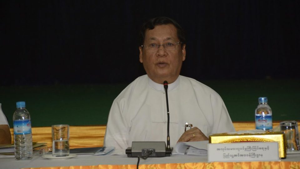 U Thein Swe, Union Minster for Labour, Immigration and Population. Photo: MOI