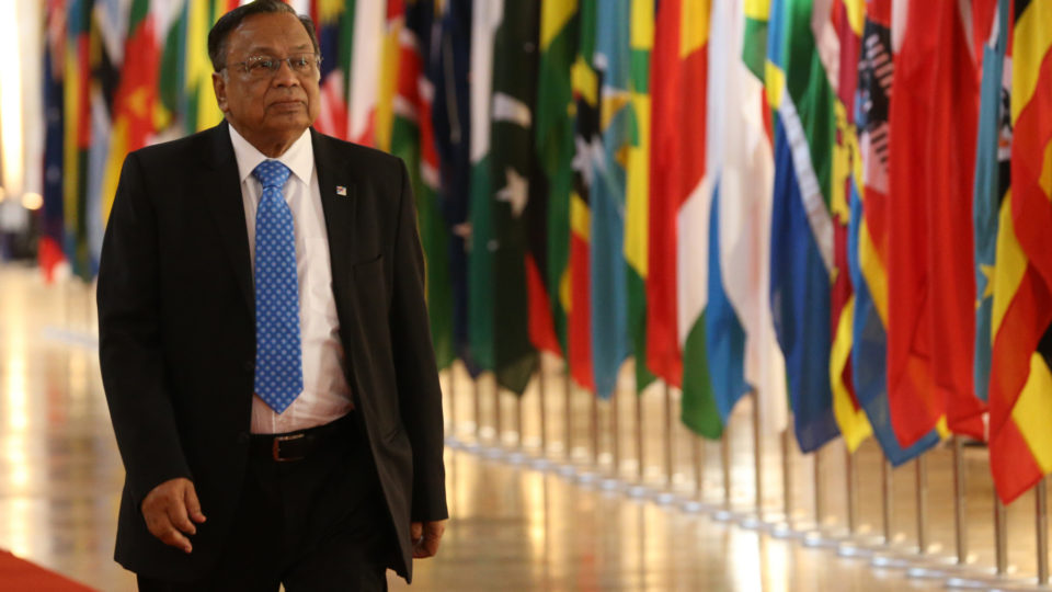 A.H. Mahmood Ali, Minister for Foreign Affairs of the People’s Republic of Bangladesh, appears at the  Commonwealth Heads of Government Meeting in Malta in 2015. Photo: Flickr / CHOGM Malta