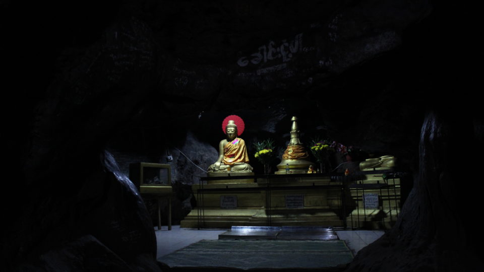 The inside of the Bayin Nyi Cave in Hpa-an, Kayin State. Photo: Jacob Goldberg