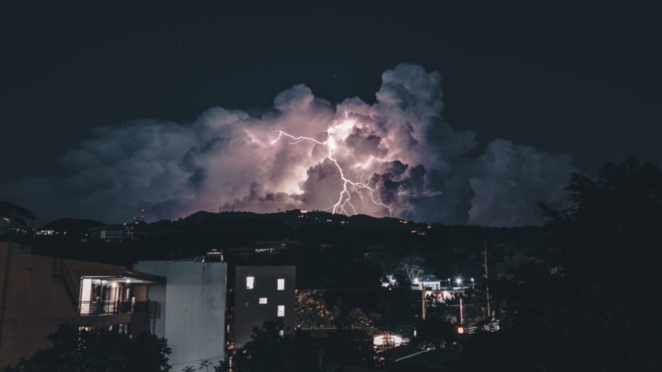 A thunderstorm looming over a town in Cebu. PHOTO: Twitter/John Beryl Go