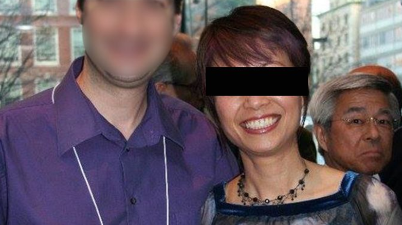 Online viral photo of the dentist and her husband.