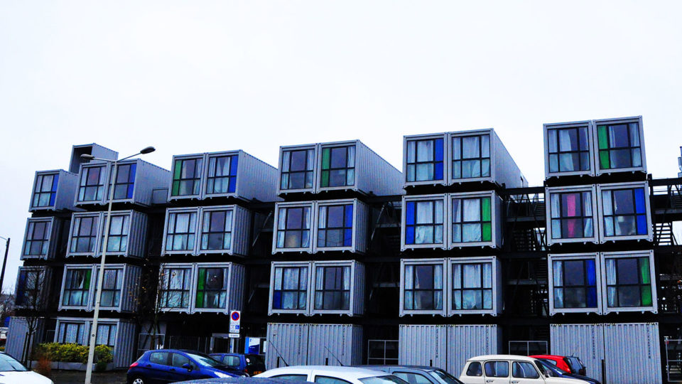 Homes built from containers like these in Le Havre, France, might be a short-term housing solution for low-income families in Hong Kong, one NGO believes. WIKIMEDIA COMMONS