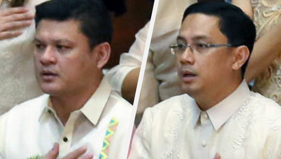 President Rodrigo Duterte’s son, Davao City Vice Mayor Paolo Duterte, (left) and his son-in-law Manse Carpio. PHOTO: ABS-CBN News